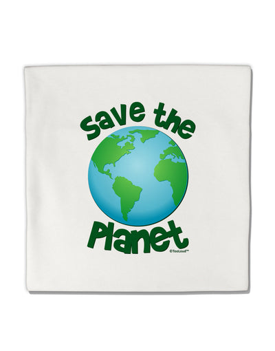 Save the Planet - Earth Micro Fleece 14&#x22;x14&#x22; Pillow Sham-Pillow Sham-TooLoud-White-Davson Sales