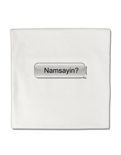 Namsayin Text Bubble Micro Fleece 14&#x22;x14&#x22; Pillow Sham-Pillow Sham-TooLoud-White-Davson Sales