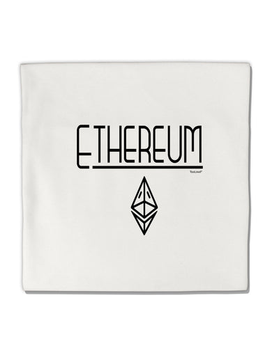TooLoud Ethereum with logo Micro Fleece 14 Inch x 14 Inch Pillow Sham-ThrowPillowCovers-TooLoud-Davson Sales
