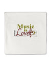 Music Is Love Micro Fleece 14&#x22;x14&#x22; Pillow Sham-Pillow Sham-TooLoud-White-Davson Sales