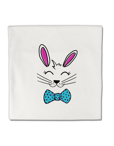 TooLoud Happy Easter Bunny Face Micro Fleece 14 Inch x 14 Inch Pillow Sham-ThrowPillowCovers-TooLoud-Davson Sales