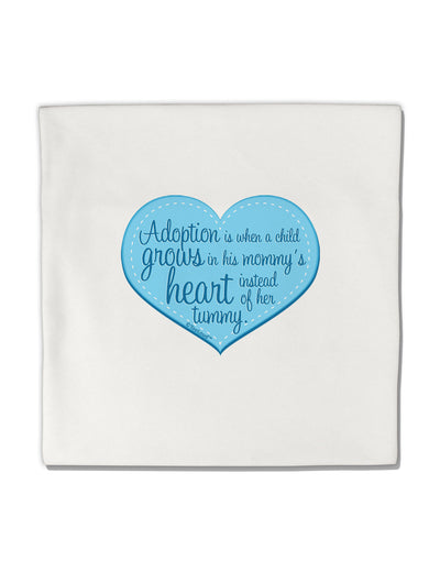 Adoption is When - Mom and Son Quote Micro Fleece 14&#x22;x14&#x22; Pillow Sham by TooLoud-Pillow Sham-TooLoud-White-Davson Sales