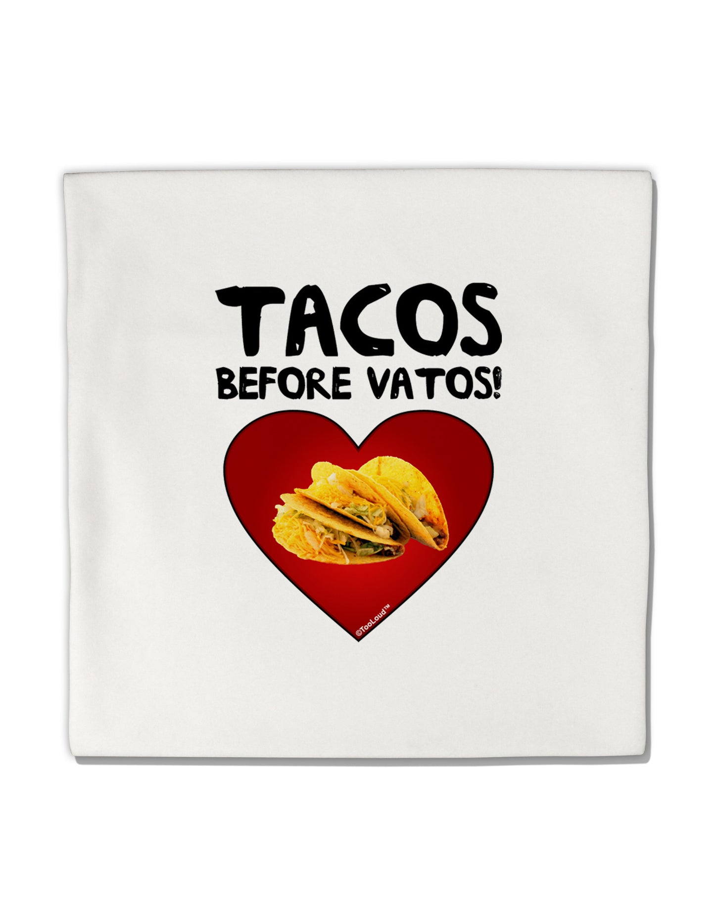 Tacos before Vatos Micro Fleece 14"x14" Pillow Sham by TooLoud-Pillow Sham-TooLoud-White-Davson Sales