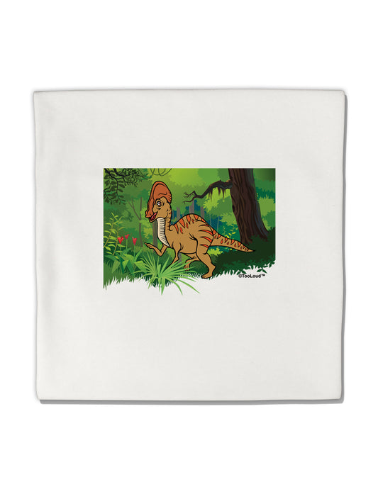 Parasaurolophus Walkeri - Without Name Micro Fleece 14&#x22;x14&#x22; Pillow Sham by TooLoud-Pillow Sham-TooLoud-White-Davson Sales