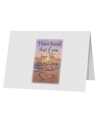 Life Will Love You Back 10 Pack of 5x7&#x22; Top Fold Blank Greeting Cards by TooLoud-Greeting Cards-TooLoud-White-Davson Sales