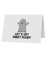Let's Get Sheet Faced 10 Pack of 5x7&#x22; Top Fold Blank Greeting Cards by TooLoud-Greeting Cards-TooLoud-White-Davson Sales