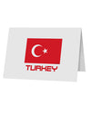 Turkey Flag with Text 10 Pack of 5x7&#x22; Top Fold Blank Greeting Cards by TooLoud-Greeting Cards-TooLoud-White-Davson Sales