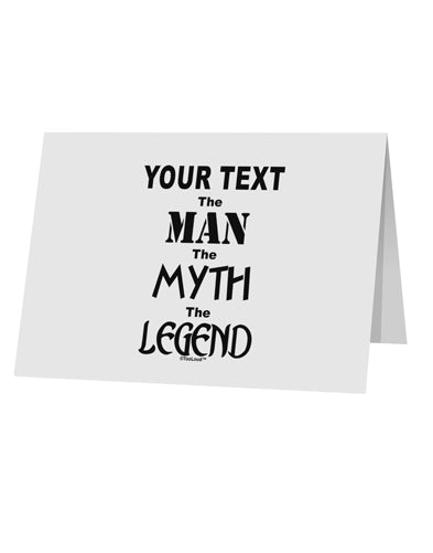 Personalized The Man The Myth The Legend 10 Pack of 5x7&#x22; Top Fold Blank Greeting Cards by TooLoud-Greeting Cards-TooLoud-White-Davson Sales
