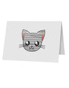 Mummy Kitty 10 Pack of 5x7&#x22; Top Fold Blank Greeting Cards by TooLoud-Greeting Cards-TooLoud-White-Davson Sales