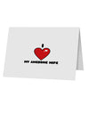 I Heart My Awesome Wife 10 Pack of 5x7&#x22; Top Fold Blank Greeting Cards by TooLoud-TooLoud-White-Davson Sales