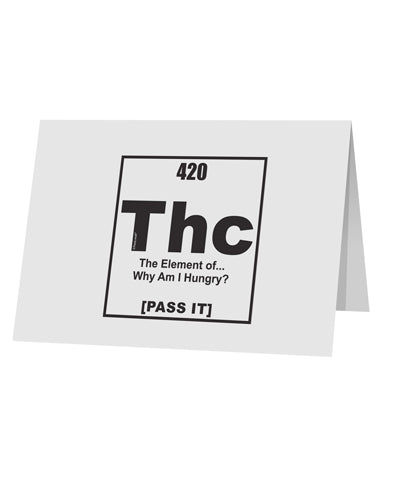 420 Element THC Funny Stoner 10 Pack of 5x7&#x22; Top Fold Blank Greeting Cards by TooLoud