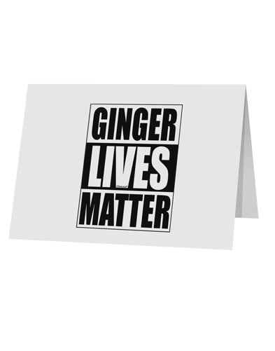 Ginger Lives Matter 10 Pack of 5x7&#x22; Top Fold Blank Greeting Cards by TooLoud-TooLoud-White-Davson Sales