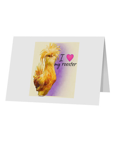 I Heart My Rooster 10 Pack of 5x7" Top Fold Blank Greeting Cards-Greeting Cards-TooLoud-Davson Sales