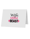 Wife Mom Beast 10 Pack of 5x7&#x22; Top Fold Blank Greeting Cards-Greeting Cards-TooLoud-White-Davson Sales