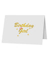 Birthday Girl Text 10 Pack of 5x7&#x22; Top Fold Blank Greeting Cards by TooLoud-TooLoud-White-Davson Sales