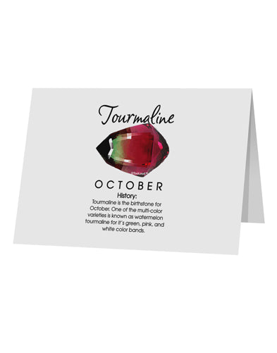 Birthstone Tourmaline 10 Pack of 5x7&#x22; Top Fold Blank Greeting Cards by TooLoud