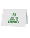 Are You Ready To Stumble Funny 10 Pack of 5x7&#x22; Top Fold Blank Greeting Cards by TooLoud-TooLoud-White-Davson Sales