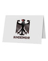 Bundeswehr Logo with Text 10 Pack of 5x7&#x22; Top Fold Blank Greeting Cards-Greeting Cards-TooLoud-White-Davson Sales