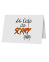 So Cute It's Scary 10 Pack of 5x7&#x22; Top Fold Blank Greeting Cards by TooLoud-Greeting Cards-TooLoud-White-Davson Sales