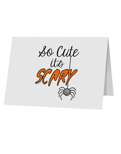 So Cute It's Scary 10 Pack of 5x7&#x22; Top Fold Blank Greeting Cards by TooLoud-Greeting Cards-TooLoud-White-Davson Sales