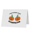 Stop Staring At My Pumpkins 10 Pack of 5x7&#x22; Top Fold Blank Greeting Cards by TooLoud-Greeting Cards-TooLoud-White-Davson Sales