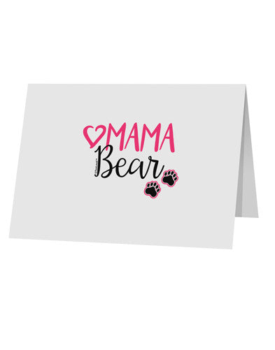 Mama Bear Paws 10 Pack of 5x7&#x22; Top Fold Blank Greeting Cards-Greeting Cards-TooLoud-White-Davson Sales