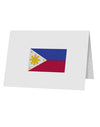 TooLoud Distressed Philippines Flag 10 Pack of 5x7" Top Fold Blank Greeting Cards-Greeting Cards-TooLoud-Davson Sales
