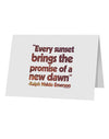 Emerson Sunset Quote 10 Pack of 5x7" Top Fold Blank Greeting Cards-Greeting Cards-TooLoud-Davson Sales