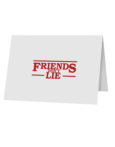 Friends Don't Lie 10 Pack of 5x7&#x22; Top Fold Blank Greeting Cards by TooLoud-Greeting Cards-TooLoud-White-Davson Sales