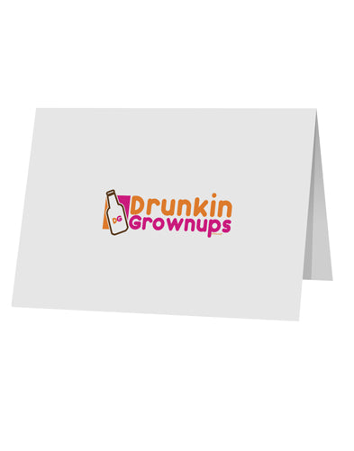 Drunken Grown ups Funny Drinking 10 Pack of 5x7&#x22; Top Fold Blank Greeting Cards by TooLoud-Greeting Cards-TooLoud-White-Davson Sales