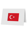 Turkey Flag 10 Pack of 5x7&#x22; Top Fold Blank Greeting Cards by TooLoud-Greeting Cards-TooLoud-White-Davson Sales