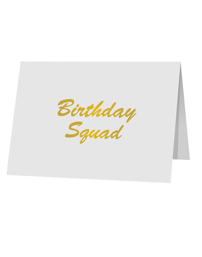 Birthday Squad Text 10 Pack of 5x7&#x22; Top Fold Blank Greeting Cards by TooLoud-TooLoud-White-Davson Sales