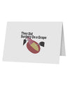 They Did Surgery On a Grape 10 Pack of 5x7&#x22; Top Fold Blank Greeting Cards by TooLoud-TooLoud-White-Davson Sales
