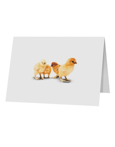 Cute Chicks 10 Pack of 5x7&#x22; Top Fold Blank Greeting Cards-Greeting Cards-TooLoud-White-Davson Sales