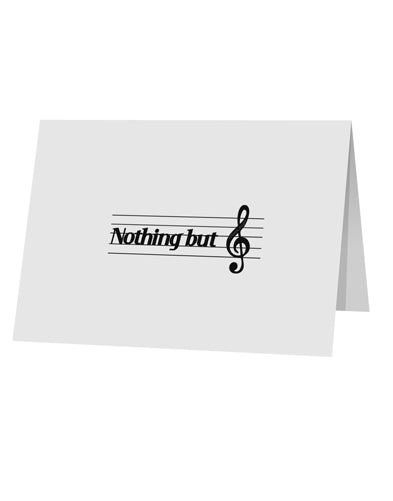 Nothing But Treble Music Pun 10 Pack of 5x7&#x22; Top Fold Blank Greeting Cards by TooLoud-Greeting Cards-TooLoud-White-Davson Sales