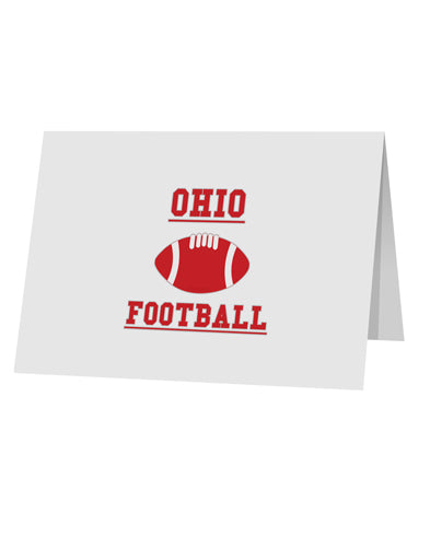 Ohio Football 10 Pack of 5x7&#x22; Top Fold Blank Greeting Cards by TooLoud-TooLoud-White-Davson Sales