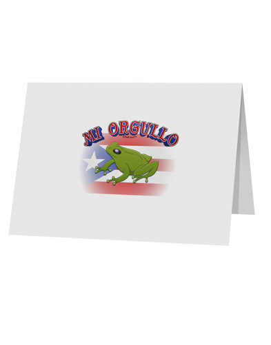 Mi Orgullo Coqui 10 Pack of 5x7&#x22; Top Fold Blank Greeting Cards-Greeting Cards-TooLoud-White-Davson Sales