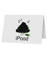 iPood 10 Pack of 5x7&#x22; Top Fold Blank Greeting Cards by TooLoud-Greeting Cards-TooLoud-White-Davson Sales
