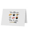 No Sushi No Life 10 Pack of 5x7&#x22; Top Fold Blank Greeting Cards-Greeting Cards-TooLoud-White-Davson Sales