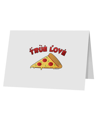 True Love - Pizza 10 Pack of 5x7&#x22; Top Fold Blank Greeting Cards-Greeting Cards-TooLoud-White-Davson Sales