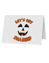 Let's Get Smashed Pumpkin 10 Pack of 5x7&#x22; Top Fold Blank Greeting Cards by TooLoud-Greeting Cards-TooLoud-White-Davson Sales