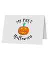 My First Halloween 10 Pack of 5x7&#x22; Top Fold Blank Greeting Cards by TooLoud-Greeting Cards-TooLoud-White-Davson Sales