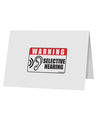 Warning Selective Hearing Funny 10 Pack of 5x7&#x22; Top Fold Blank Greeting Cards by TooLoud-TooLoud-White-Davson Sales