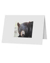 Staring Black Bear 10 Pack of 5x7&#x22; Top Fold Blank Greeting Cards-Greeting Cards-TooLoud-White-Davson Sales