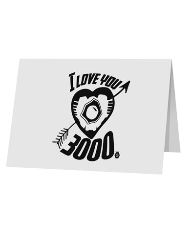 TooLoud I Love You 3000 10 Pack of 5x7" Top Fold Blank Greeting Cards-Greeting Cards-TooLoud-Davson Sales