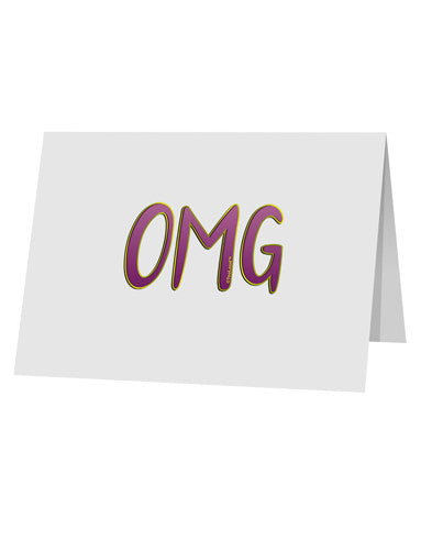 OMG 10 Pack of 5x7&#x22; Top Fold Blank Greeting Cards by TooLoud-Greeting Cards-TooLoud-White-Davson Sales