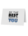 Be The Best Version Of You 10 Pack of 5x7&#x22; Top Fold Blank Greeting Cards by TooLoud
