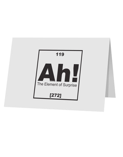 Ah the Element of Surprise Funny Science 10 Pack of 5x7&#x22; Top Fold Blank Greeting Cards by TooLoud-Greeting Cards-TooLoud-White-Davson Sales