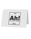 Ah the Element of Surprise Funny Science 10 Pack of 5x7&#x22; Top Fold Blank Greeting Cards by TooLoud