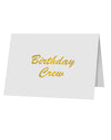 Birthday Crew Text 10 Pack of 5x7&#x22; Top Fold Blank Greeting Cards by TooLoud-TooLoud-White-Davson Sales